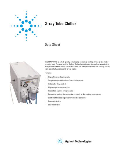 Agilent KMW3000C X-ray Tube Chiller Datasheet