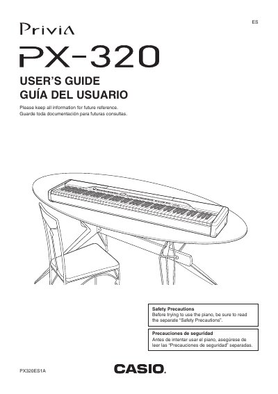 Casio PX-320 Digital Piano User's Guide