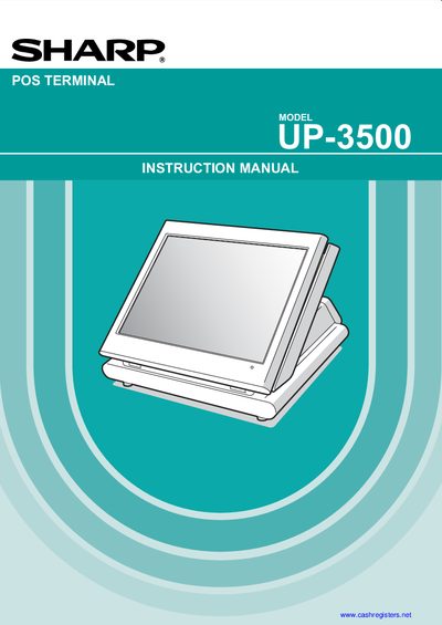 Sharp UP-3500 POS Terminal Instruction Manual - cover page