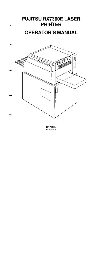 Fujitsu RX7300E Laser Printer User Manual - cover page