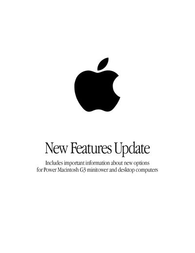 Power Macintosh G3 (minitower desktop) user guide - cover page