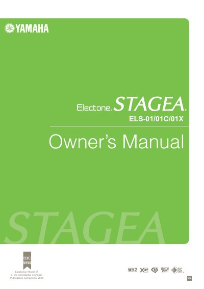 Yamaha ELS-01/01C/01X Electone Owner's Manual