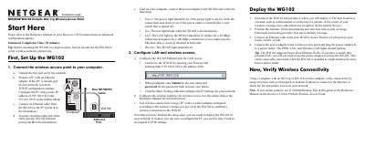 NETGEAR WG102 ProSafe 802.11g Wireless Access Point Installation Guide - cover page