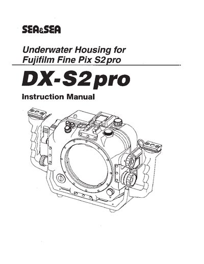 Sea&Sea DX-S2 pro Underwater Housing Instruction Manual - cover page
