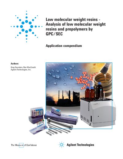 Agilent Application Compendium: Analysis of Low Molecular Weight Resins by GPC/SEC - cover page