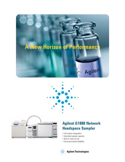 Agilent G1888 Network Headspace Sampler Product Brochure - cover page