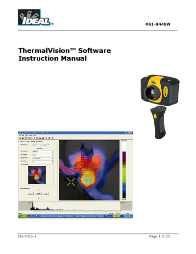 IDEAL ThermalVision ND-7035-1 Software Instruction Manual - cover page