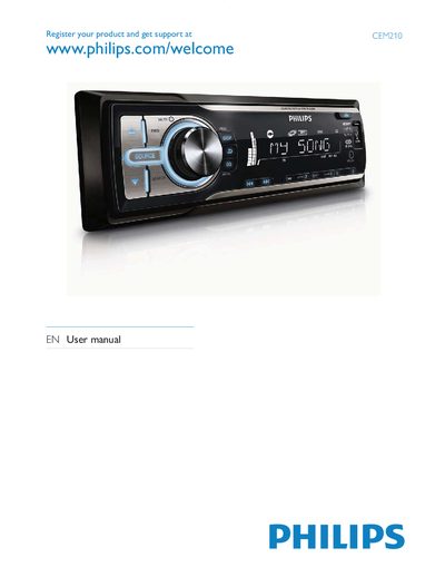 Philips CEM210 Car Audio System User Manual - cover page