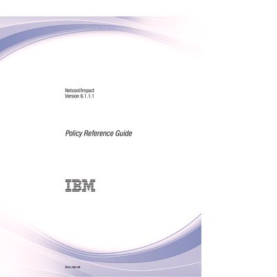 Netcool/Impact Version 6.1.1.1 Policy Reference Guide - cover page