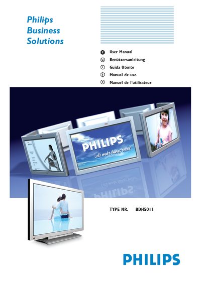 Philips BDH5011 (TYPE NR.) User Manual - cover page