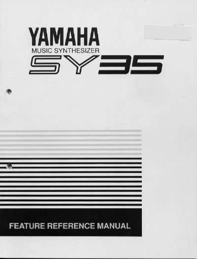 Yamaha SY35 Music Synthesizer Getting Started Manual - cover page