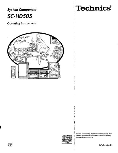 Technics SC-HD505 System Operating Instructions - cover page