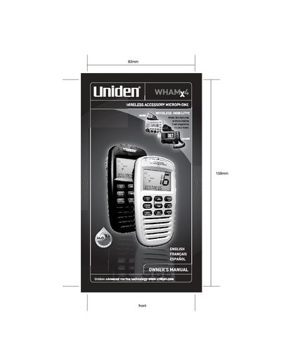Uniden UM 525/625C user manual - cover page