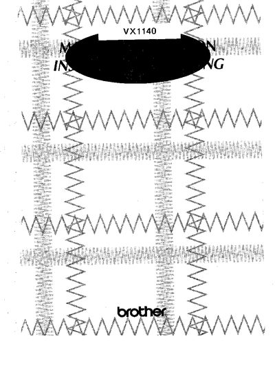 Brother Sewing Machine Operation Manual - cover page