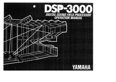 Yamaha DSP-3000 Digital Sound Field Processor Operation Manual - cover page