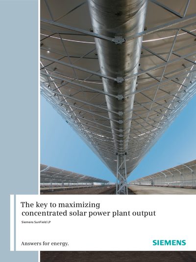 Siemens SunField LP Solar Field Solution Manual - cover page