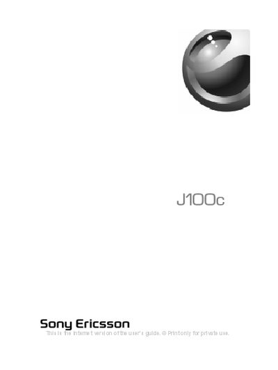Sony Ericsson GSM900/1800 User Manual - cover page