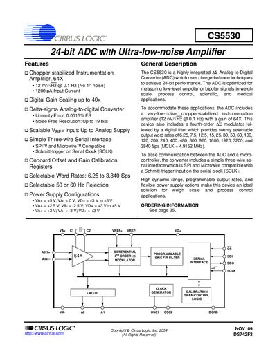 Cirrus Logic CS5530 Datasheet - cover page