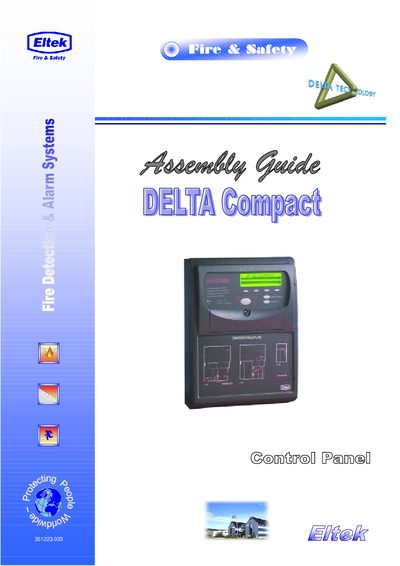 Eltek DELTA Compact Fire Alarm Control Panel Installation Guide - cover page