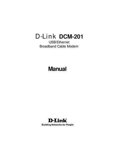 D-Link DCM-201 User Manual - cover page