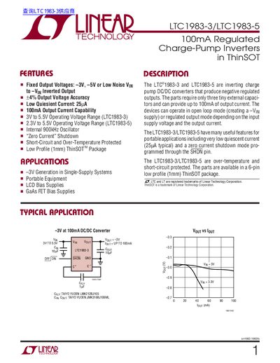 Linear Technology LTC1983-3/LTC1983-5 Datasheet - cover page