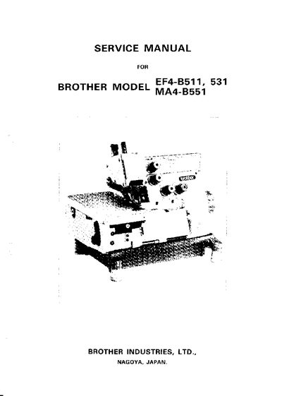 Brother EF4-B511/EF4-B531/MA4-B551 Service Manual - cover page