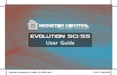 Monster Evolution 50/55 Remote Control Quick Start Guide - cover page