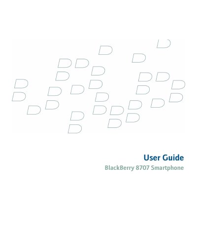 BlackBerry 8707 Smartphone User Guide - cover page