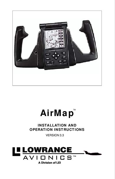 Lowrance AirMap Installation and Operation Instructions - cover page
