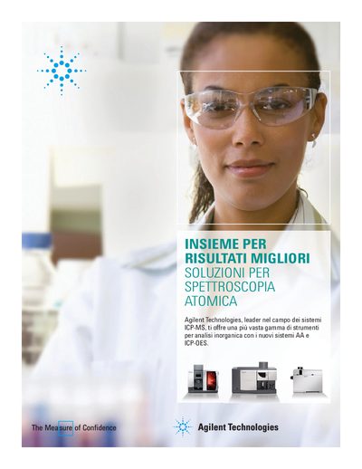 Agilent Atomic Spectroscopy Portfolio Brochure - cover page