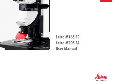 Leica M165 FC M205 FA Stereomicroscope User Manual