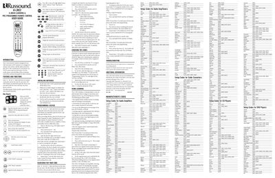 Russound A-LRC2 User Guide - cover page