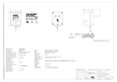 ANSMANN MK120A160GS Power Adapter Product Leaflet - cover page