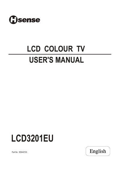 Hisense LCD3201EU LCD Colour TV User Manual - cover page