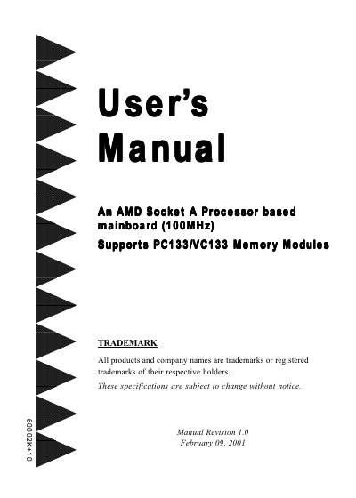 AMD 100MHz Mainboard User Manual - cover page