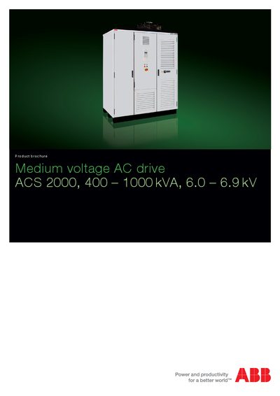 ABB Medium voltage AC drive ACS 2000 400 1000 kVA 6.0 6.9 kV Manual(1) - cover page