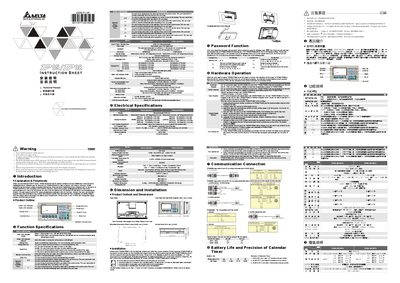 Delta TP058/08 Installation Manual - cover page