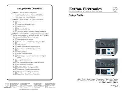 Extron IPL T PC1 and PC1i Installation Guide - cover page