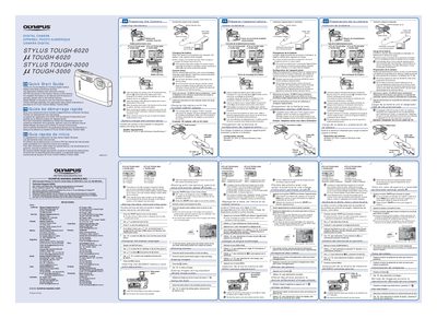 Olympus STYLUS TOUGH-6020/TOUGH-3000 Digital Camera Quick Start Guide - cover page