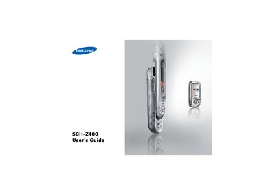 Samsung SGH-Z400 User Manual - cover page