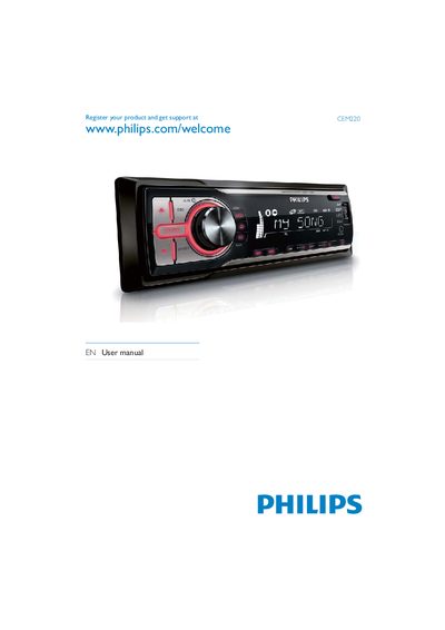 Philips CEM220 Car Audio System User Manual - cover page