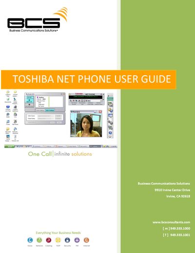 Toshiba Net Phone User Guide - cover page