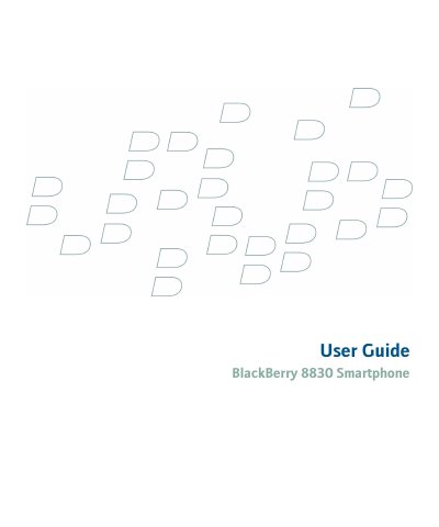 BlackBerry 8830 Smartphone User Guide - cover page