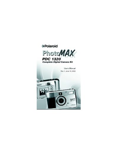 Polaroid PDC 1320 Digital Camera User Manual - cover page