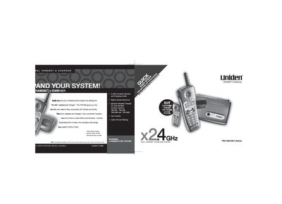 Uniden TRU 446/446-2 Series Cordless Phone Owner's Manual - cover page
