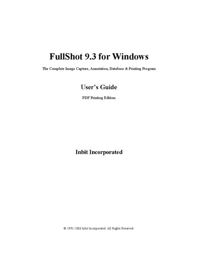 Inbit FullShot 9.3 User Manual