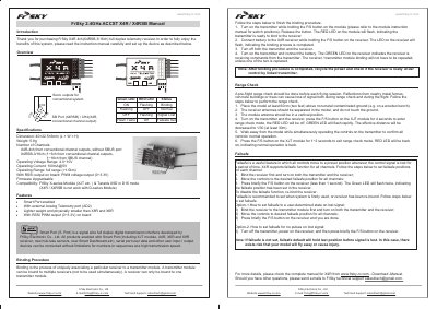 FrSky X4R/X4RSB 2.4GHz Telemetry Receiver Manual