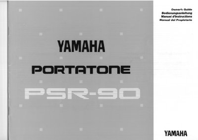 Yamaha PSR-90 Portalone Keyboard User Manual - cover page