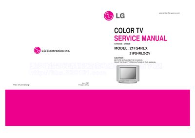 LG 21FS4RLX/21FS4RLX-ZV user manual - cover page