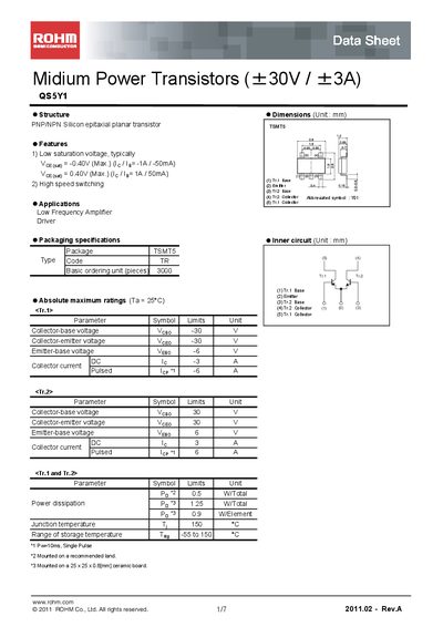 ROHM QS5Y1 Manual - cover page